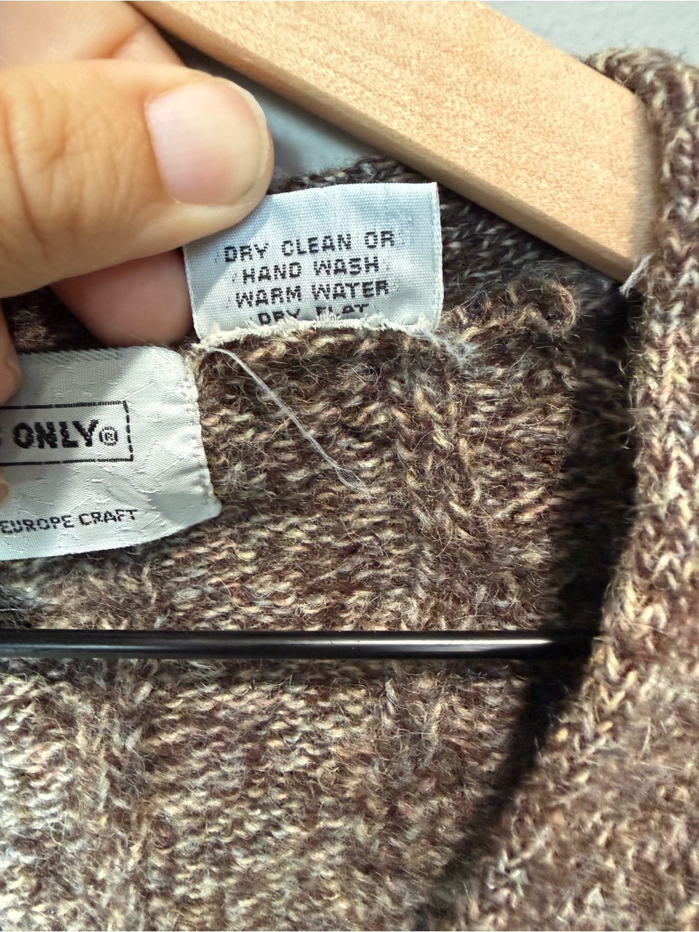 Vintage Members Only 100%‎ Shetland Wool Cable Knit Cardigan Sweater Size M - Picture 5 of 6